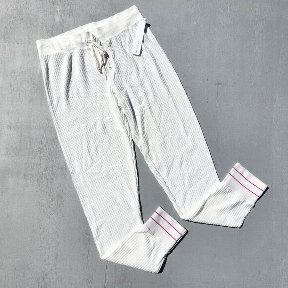 Aqua Women Plaid Grey/Pink Fleece Hoodie & Thermal Pants Lounge Set Size S - Picture 7 of 8